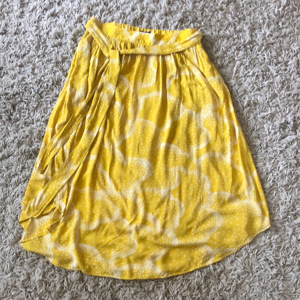 Maeve Yellow Skirt with White Dot Design